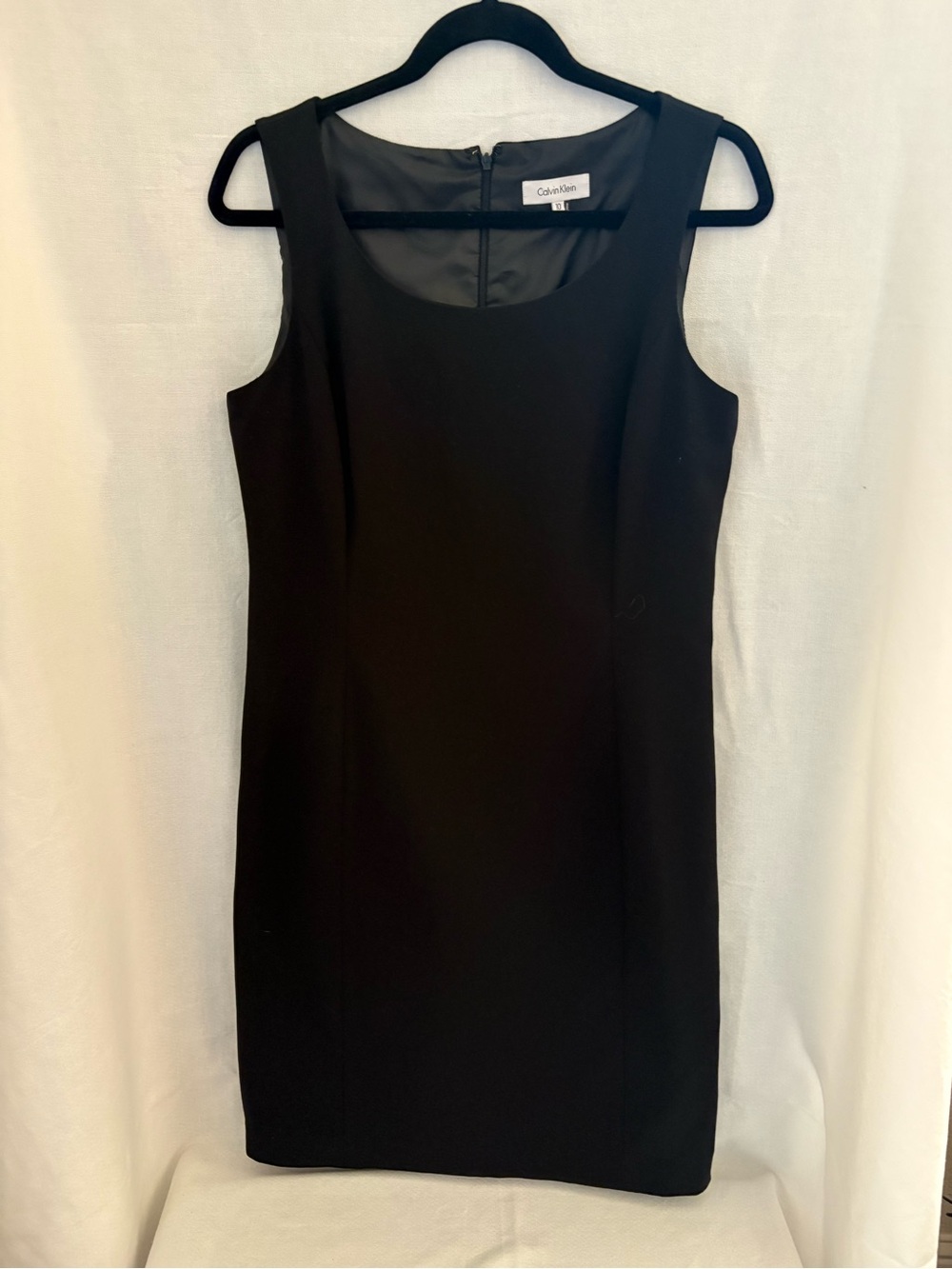 Calvin Klein Black Sleeveless Sheath Mini Dress